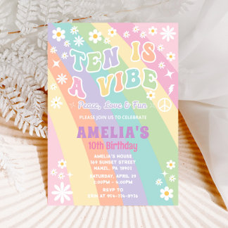 Zehn ist eine lebhafte Einladung zum Geburtstag