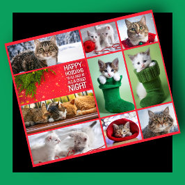 Zehn Katzen Collage Geschenkpapier