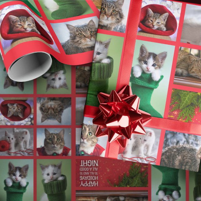 Zehn Katzen Collage Geschenkpapier (Von Creator hochgeladen)