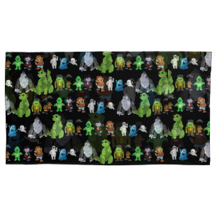 Zehn kleine Monster-Kissen-Case (schwarz) Kissenbezug
