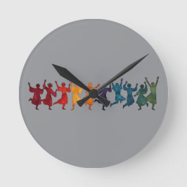 Zehn Lords einen springenden Ausschnitt-Stift 4 Runde Wanduhr