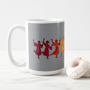 Zehn Lords springen Ausgestanzter Schablonenstil 4 Kaffeetasse