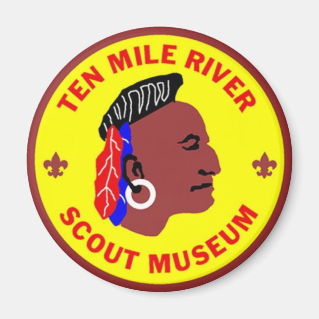 Zehn-Mile-River-Scout-Museum Logo Magazin Groß Magnet (Vorne)
