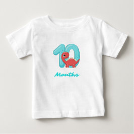 Zehn Monate niedlicher Dinosaurier Baby T - Shirt