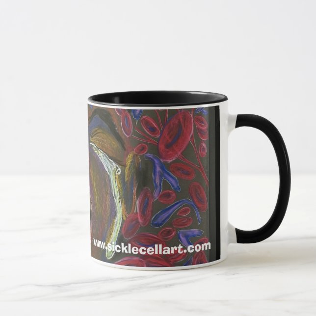 Zehn neu definiert - Sichel-Zellen-Kunst Tasse (Rechts)