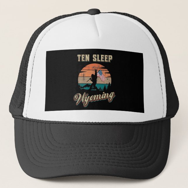 Zehn schlafend Wyoming Truckerkappe (Vorderseite)