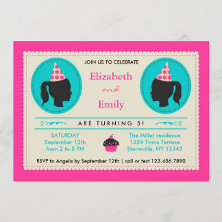 Zehn Silhouetten Geburtstag Einladung