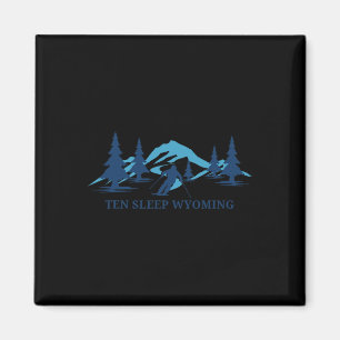Zehn Sleep Wyoming Ski Resort Skifahren Ski Magnet