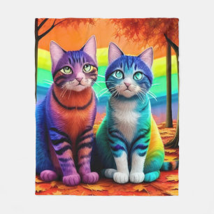 Zehn von Cats Digital Art-56467 Fleecedecke