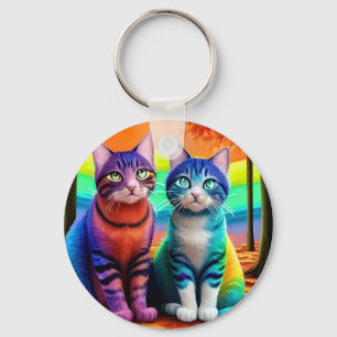 Zehn von Cats Digital Art-56467 Schlüsselanhänger