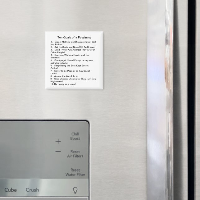 Zehn Ziele eines Pessimisten Magnet (In Situ (Kühlschrank))