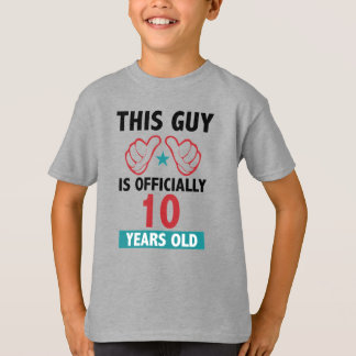 Zehnte Geburtstagsjunge in diesem Typ ist offiziel T-Shirt