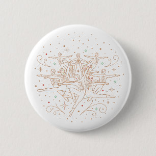 Zehnter Tag der Weihnachtszeit Pinback Button