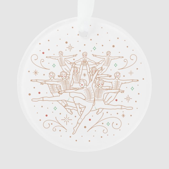 Zehnter Weihnachtsfeiertag Acryl Ornament Weiß (Vorderseite)