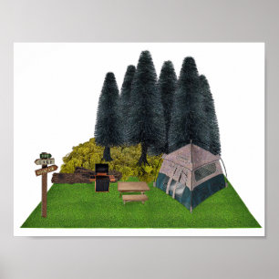 Zehntes Camping im Wald Poster