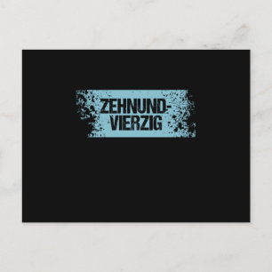 Zehnundvierzig 50 Jahre Geschenk Postkarte