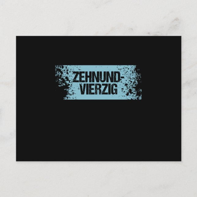Zehnundvierzig 50 Jahre Geschenk Postkarte (Vorderseite)