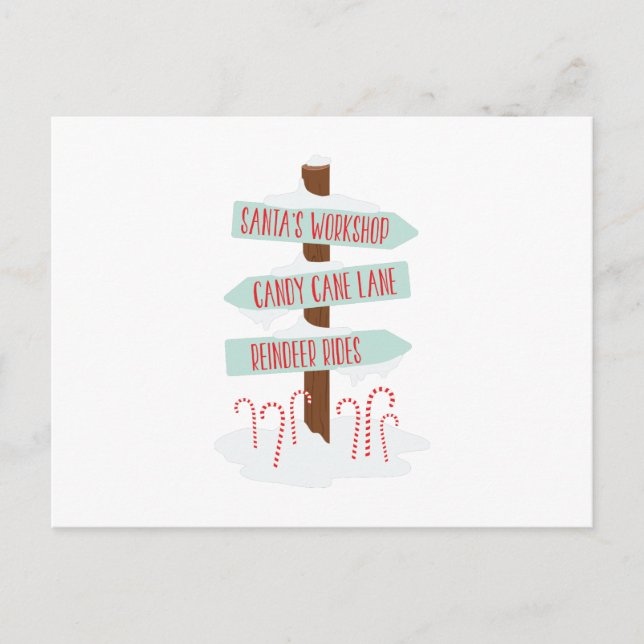 Zeichen am Nordpol Postkarte (Vorderseite)