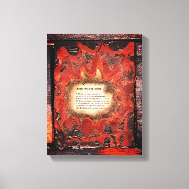 Zeichen aus der Erde Leinwanddruck (Vorderseite)
