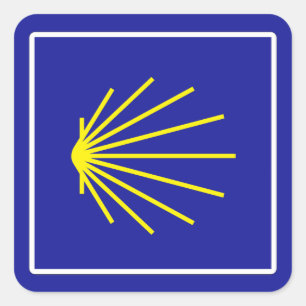 Zeichen Camino Des Santiago, Spanien Quadratischer Aufkleber