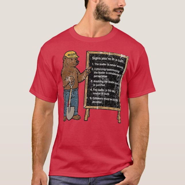 Zeichen, dass Sie in einem Kult sind T-Shirt (Vorderseite)