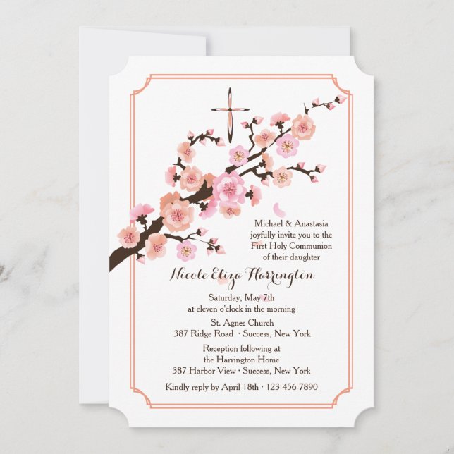 Zeichen der Frühlingseinladung Einladung (Vorderseite)