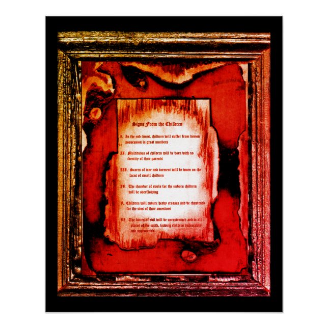 Zeichen der Kinder Poster (Vorderseite)