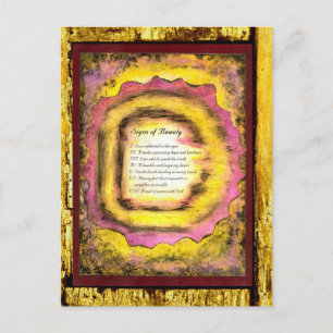 Zeichen der Schönheit Postkarte