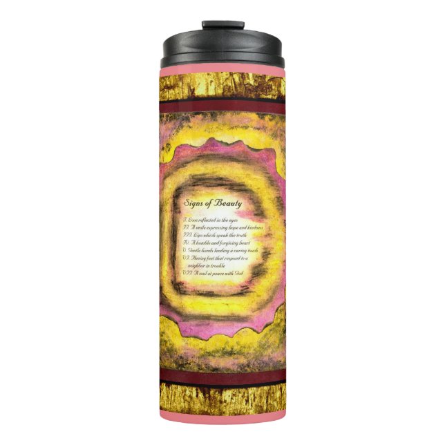 Zeichen der Schönheit Thermosbecher (Vorderseite)