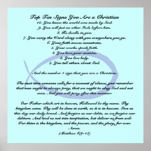 Zeichen der Spitzen-zehn sind Sie ein christliches Poster