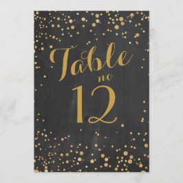 Zeichen der Tischnummer von Sparkle-Glitzer