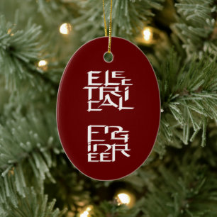 Zeichen des Elektroingenieurs Keramik Ornament