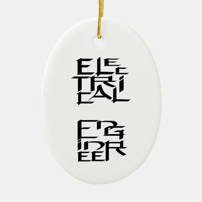 Zeichen des Elektroingenieurs Keramik Ornament (Vorne)