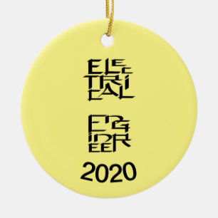 Zeichen des Elektroingenieurs Keramik Ornament