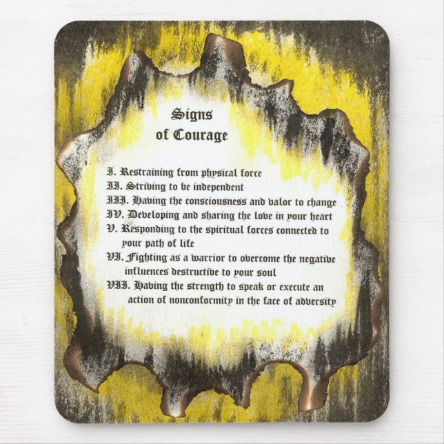 Zeichen des Mutes Mousepad (Vorne)