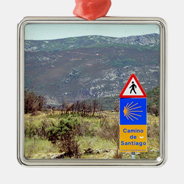 Zeichen Des Santiago de Compostela EL Camino, Ornament Aus Metall (Vorne)