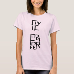 Zeichen des zivilen Ingenieurs T-Shirt