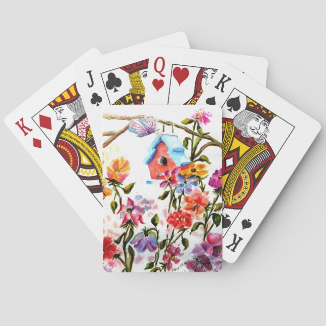ZEICHEN DRUCKT BIRD HOUSE PLAYCARDS SPIELKARTEN (Rückseite)