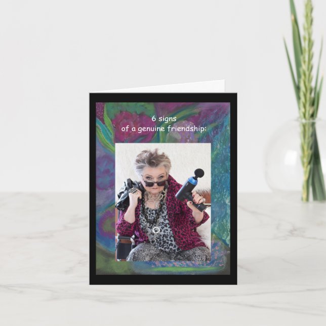 Zeichen einer echten Freundschaft Faltkarte Karte (Vorderseite)