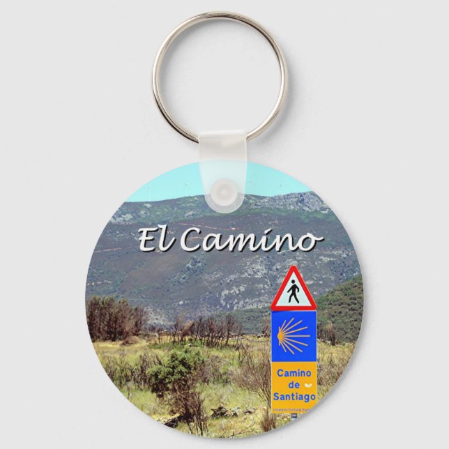 Zeichen El Camino de Santiago (Überschrift) Schlüsselanhänger (Vorderseite)