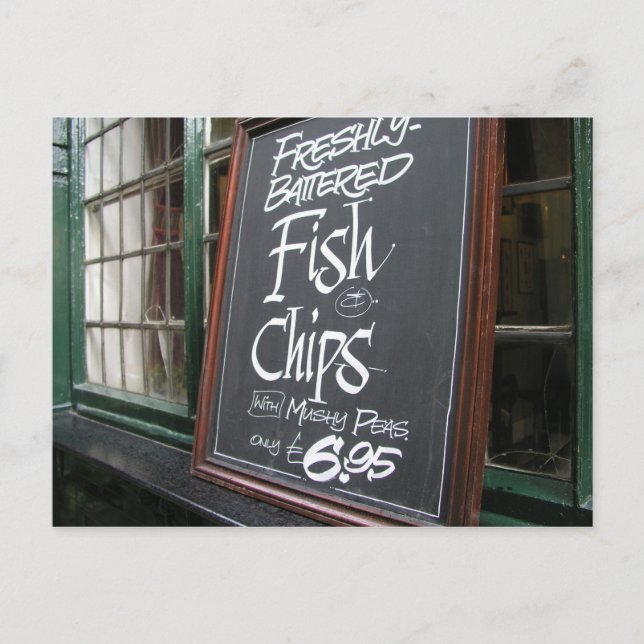 Zeichen "Fisch und Jetons" Postkarte (Vorderseite)