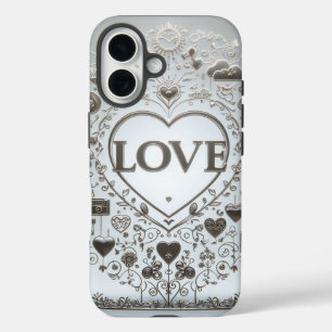 Zeichen für Crystal Clear Liebe iPhone 16 Hülle