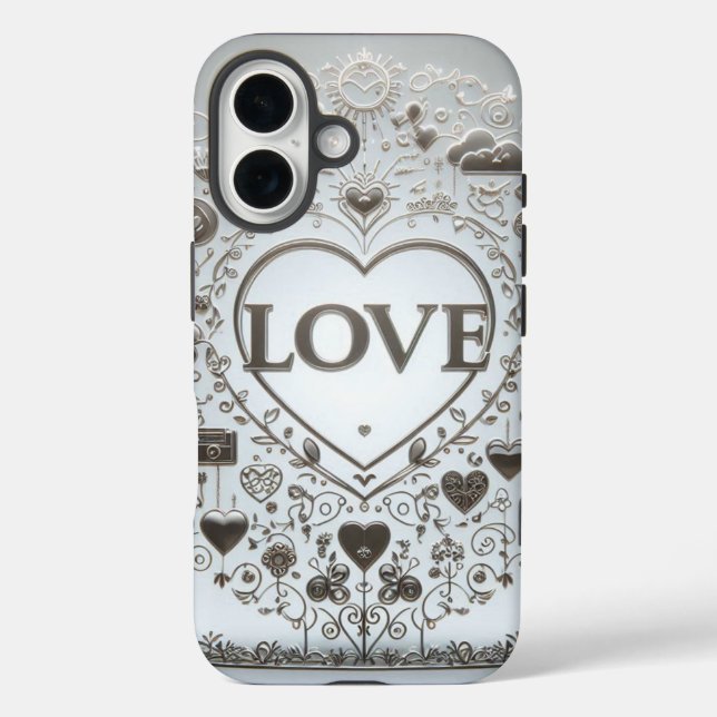 Zeichen für Crystal Clear Liebe iPhone 16 Hülle (Rückseite)