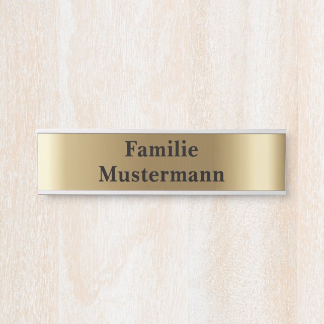 Zeichen für das Schild mit dem Schild "Türschild" (Vorderseite )