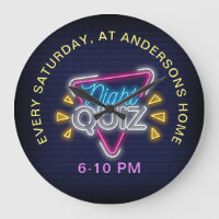 Zeichen für den Neonstil von Quiz-Nacht-Text