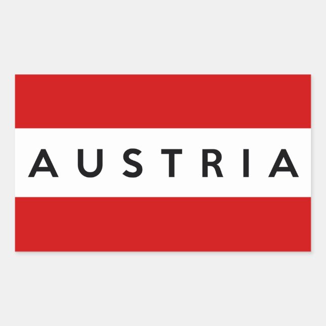 Zeichen für die austrische Landesflagge Rechteckiger Aufkleber (Vorderseite)
