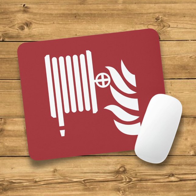 Zeichen für die Sicherheit von Feuerschläuchen Mousepad (Von Creator hochgeladen)