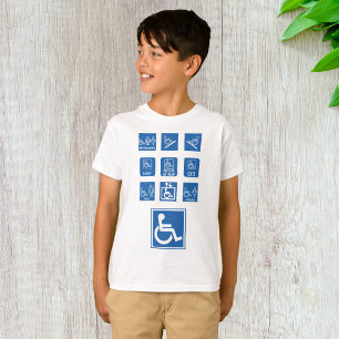Zeichen für die Zugänglichkeit von Rollstuhlfahrer T-Shirt