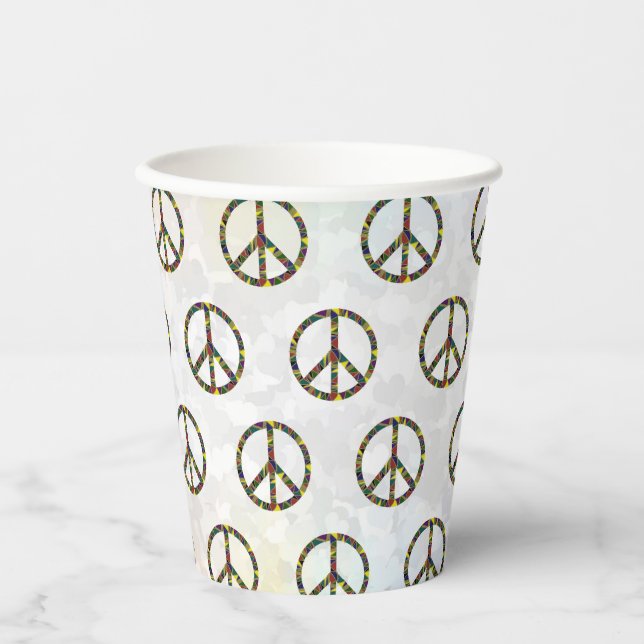 Zeichen für Frieden  Kaffeetasse Pappbecher (Vorderseite)