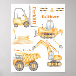 Zeichen für Gelbe Bauweise LKW-Name Poster